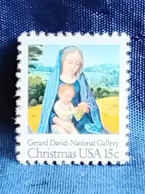 Uncirculated USA 1979 Christmas Gerard David 15 Cent Stamp!!
